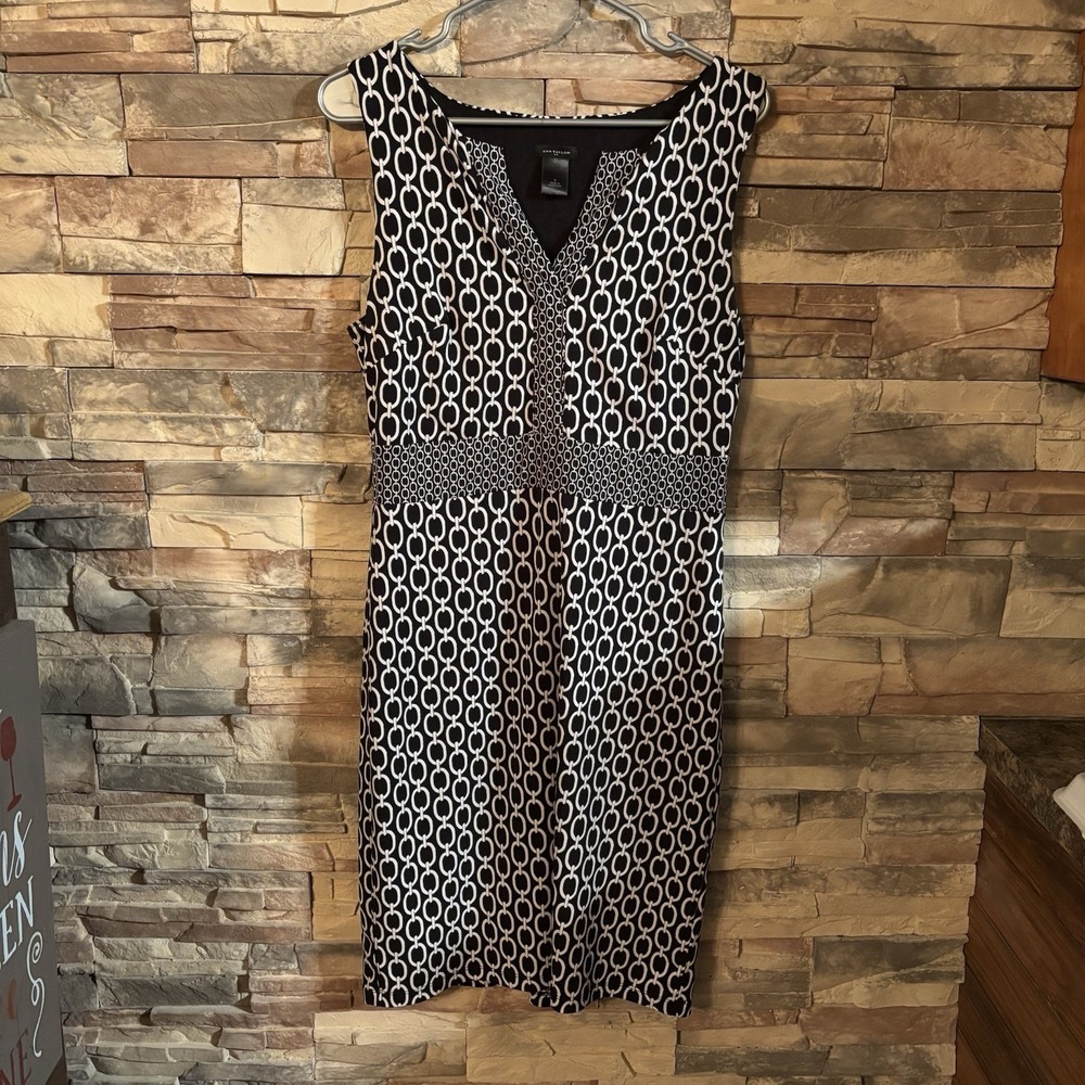 Ann Taylor Dress V Neck Jersey Style Lined‎ Small A4